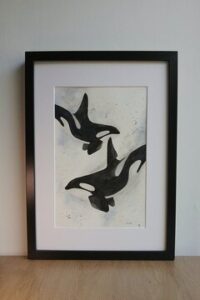 Killer Whale Watercolour Painting